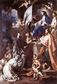 弗朗西斯科 索利梅納 St Bonaventura Receiving The Banner Of St Sepulchre From The Madonna 弗朗西斯科 索利梅納 St Bonaventura Receiving The Banner Of St Sepulchre From The Madonna